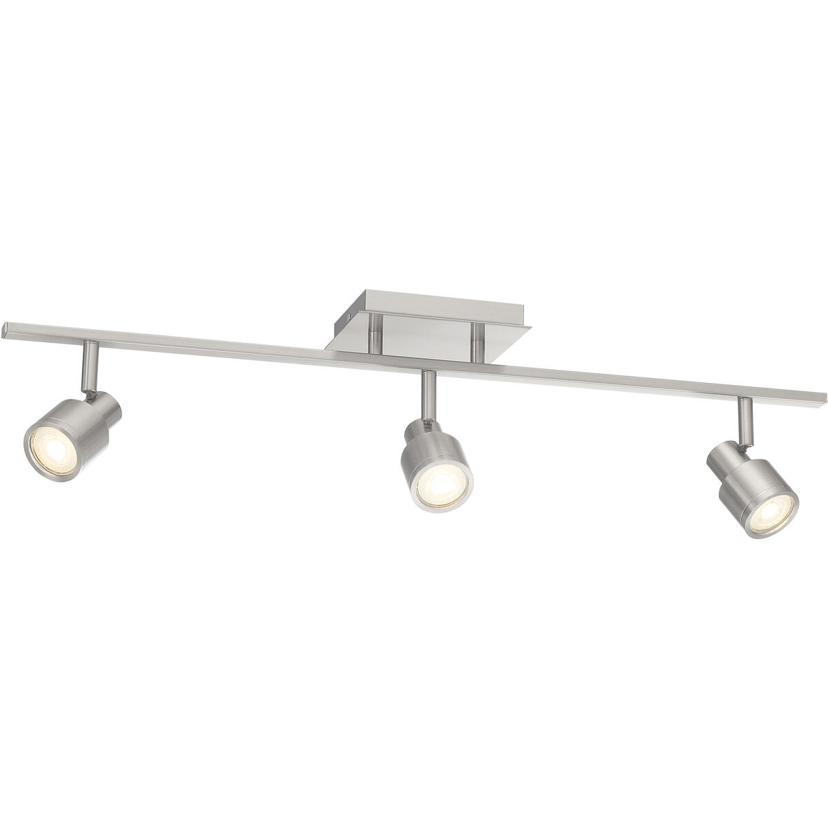 Lincoln 3 Light 120 Brushed Steel Track Ceiling Light